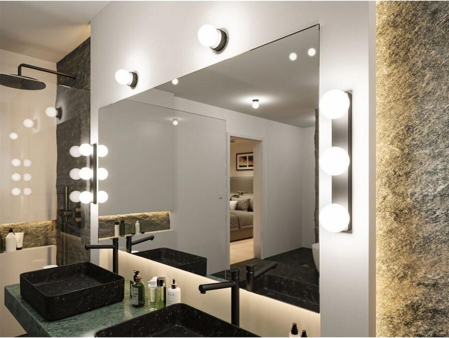 Paulmann Wandlamp Selection Bathroom Gove IP44 max. 3x20W Balken Glas Metaal (1 stuk) - Foto 2