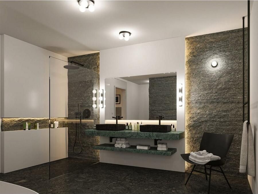 Paulmann Wandlamp Selection Bathroom Gove IP44 max. 3x20W Balken Glas Metaal (1 stuk) - Foto 3