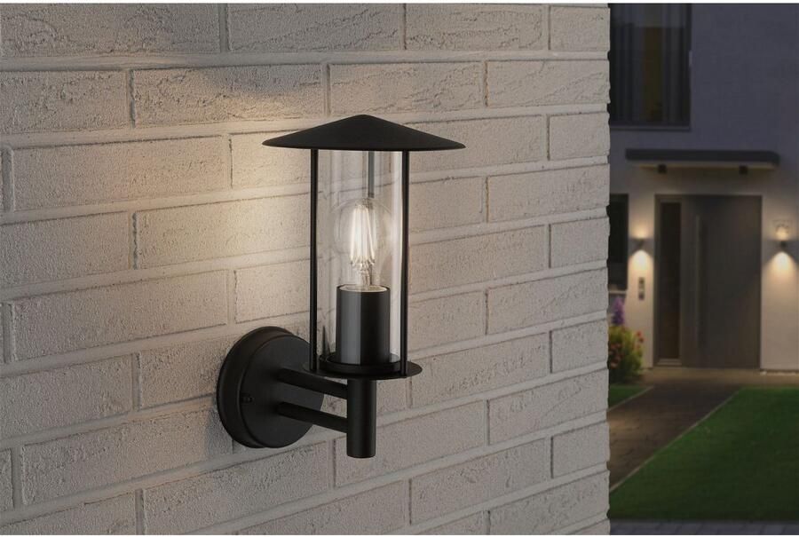 Paulmann Wandlamp voor buiten Classic IP44 173mm max. 15W 230V donkergrijs metaal glas (1 stuk) - Foto 5