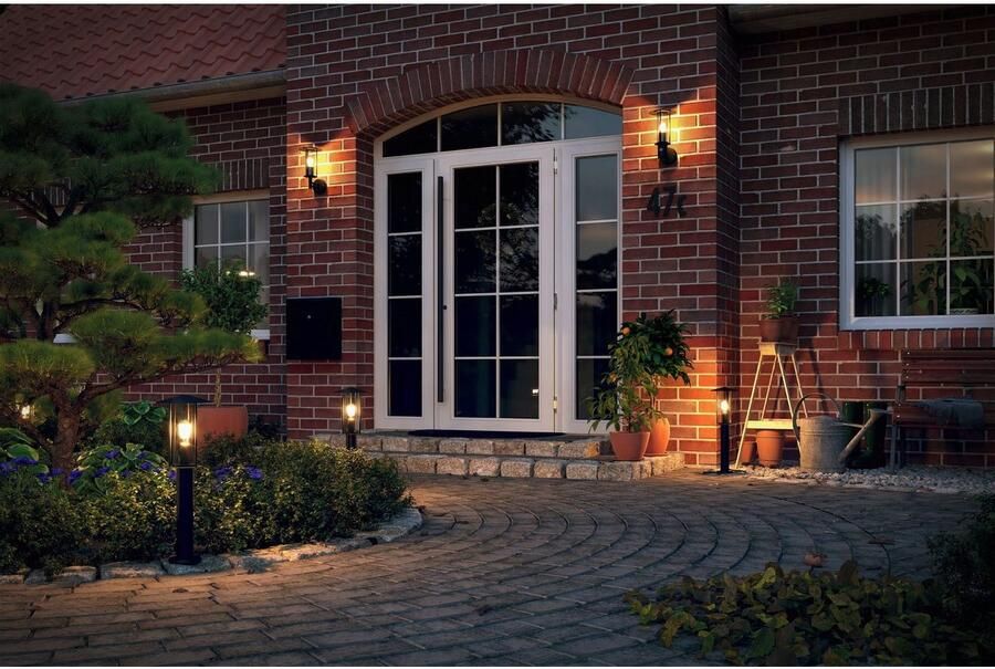 Paulmann Wandlamp voor buiten Classic IP44 173mm max. 15W 230V donkergrijs metaal glas (1 stuk) - Foto 3