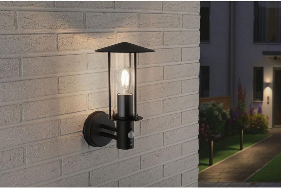 Paulmann Wandlamp voor buiten Classic IP44 173mm max. 15W 230V donkergrijs metaal glas (1 stuk) - Foto 5