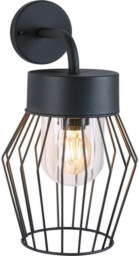 Paulmann Wandlamp voor buiten Lanka IP44 205x237mm max. 40W 230V Antraciet Aluminium (1 stuk)