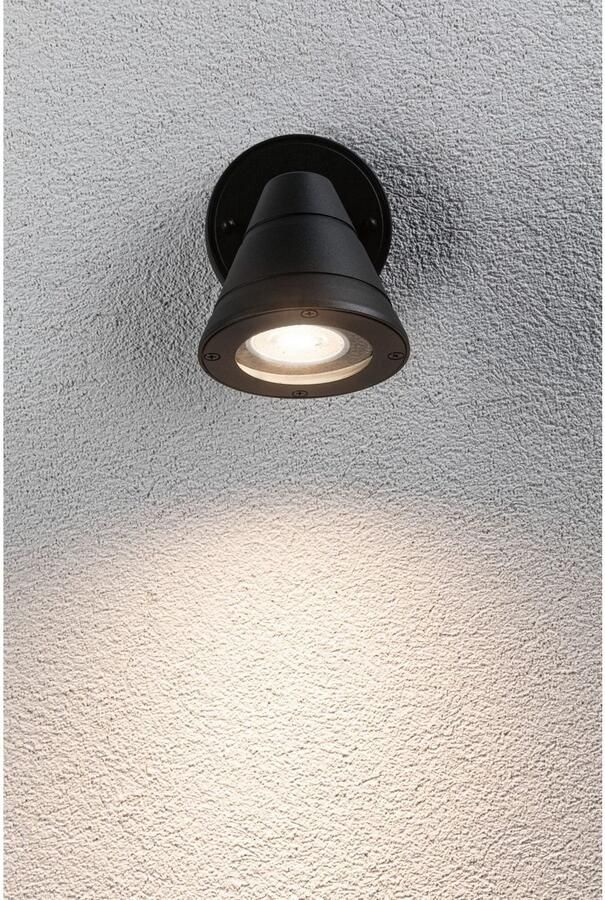 Paulmann Wandlamp voor buiten Trian IP44 rond 100x125mm max. 35W 230V antraciet aluminium (1 stuk) - Foto 4