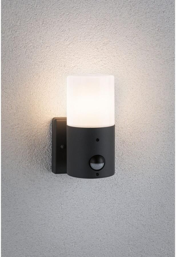 Paulmann Wandlamp voor buiten Tubs IP44 rond 105x130mm max. 15W 230V Grijs mat Metaal Kunststof (1 stuk) - Foto 3