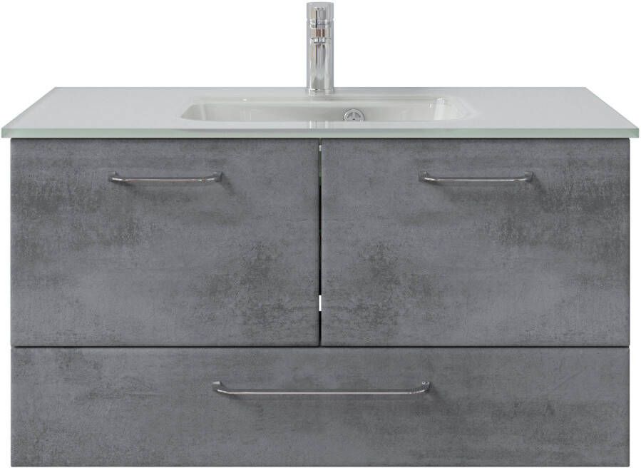 Saphir Badkamerserie Quickset 945 glazen wastafelonderkast met onderkast 99 cm breed wastafelmeubel (1 stuk) - Foto 9