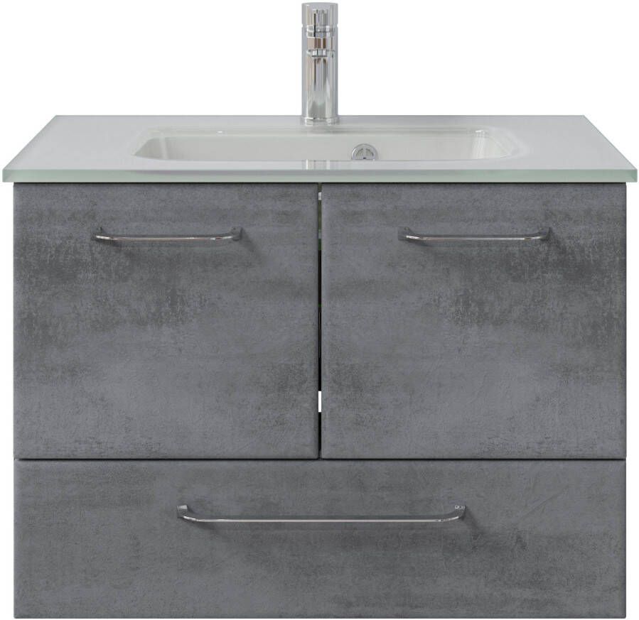 Saphir Badkamerserie Quickset 945 glazen wastafelonderkast met onderkast 74 cm breed wastafelmeubel (1 stuk) - Foto 9