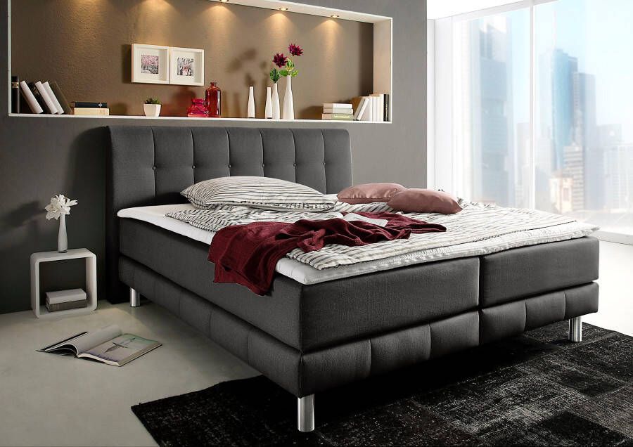 Places of Style Boxspring Cafone incl. topmatras 5 breedtes 3 matrassoorten en 3 hardheden ter keuze - Foto 7