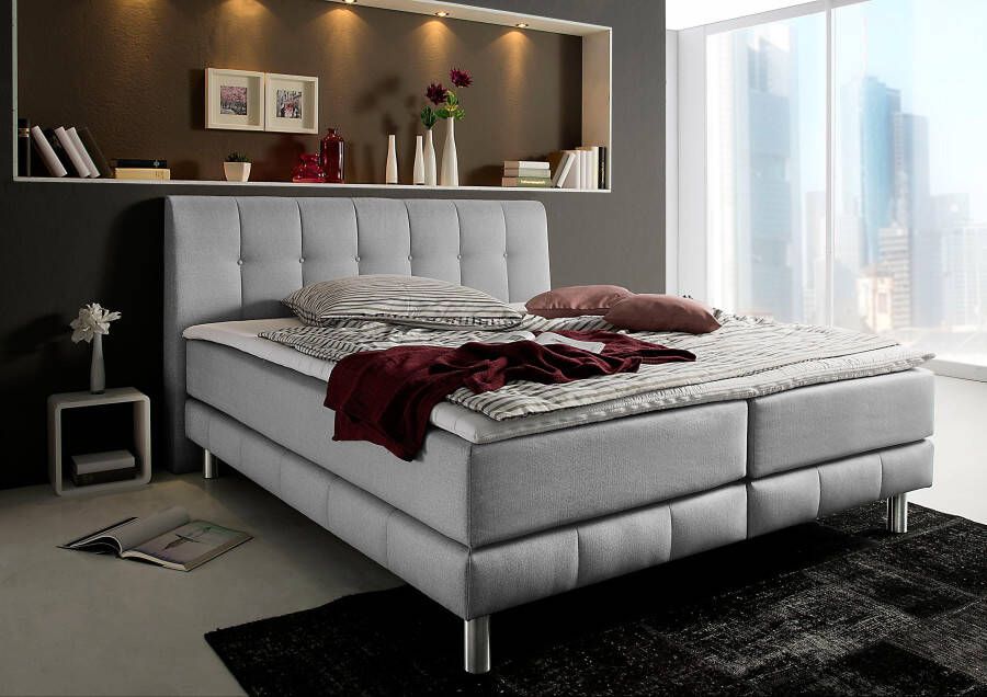 Places of Style Boxspring Cafone incl. topmatras 5 breedtes 3 matrassoorten en 3 hardheden ter keuze - Foto 7