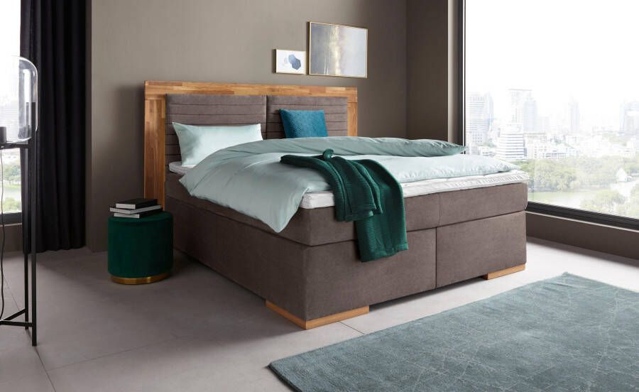 Places of Style Boxspring Cup met massief houten frame met topmatras in 2 hardheden in 3 breedten - Foto 5