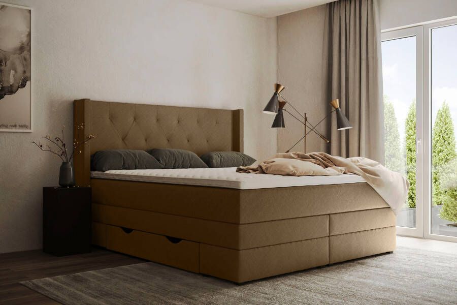 Places of Style Boxspring Elegance met mooie capitonnage in de hardheden h2 & h3 inclusief laden - Foto 9