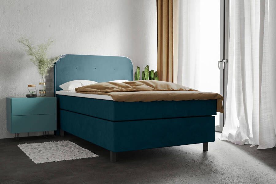 Places of Style Boxspring Marausa met pocketveringsmatras met decoratieve opstaande naad - Foto 7