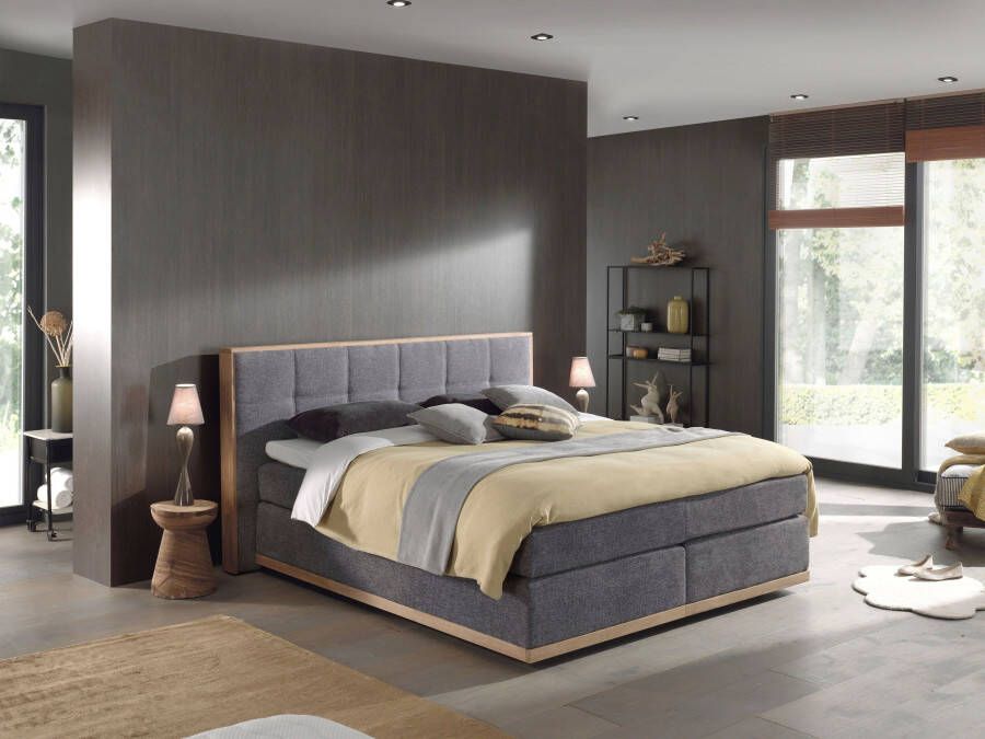 Places of Style Boxspring Vinton van massief eiken verschillende hardheden (ook h4) (5-delig) - Foto 2