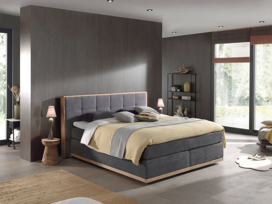 Places of Style Boxspring Vinton van massief eiken verschillende hardheden (ook h4) (5-delig) - Foto 2