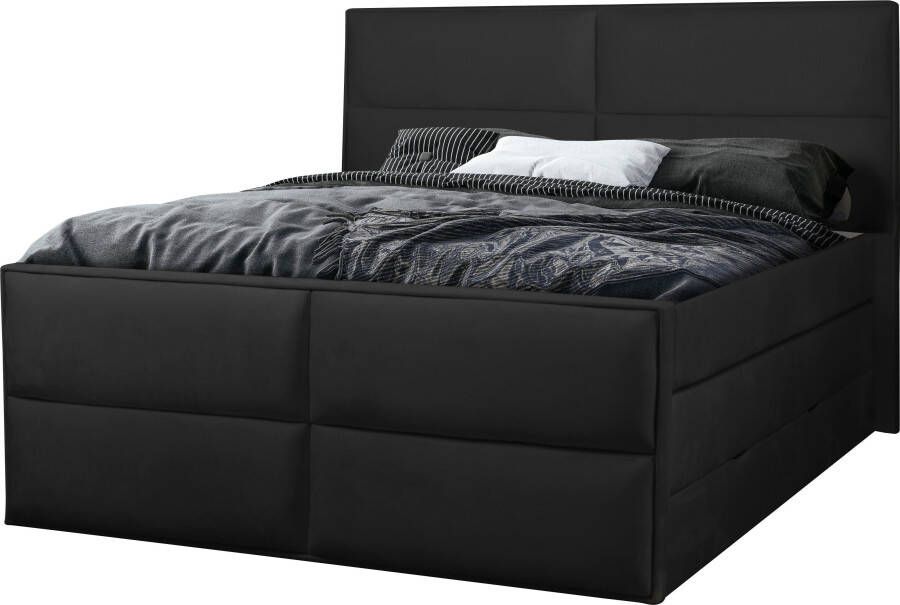 Places of Style Boxspring Williston incl. topmatras en bedkist in 4 breedten 2 matrassoorten