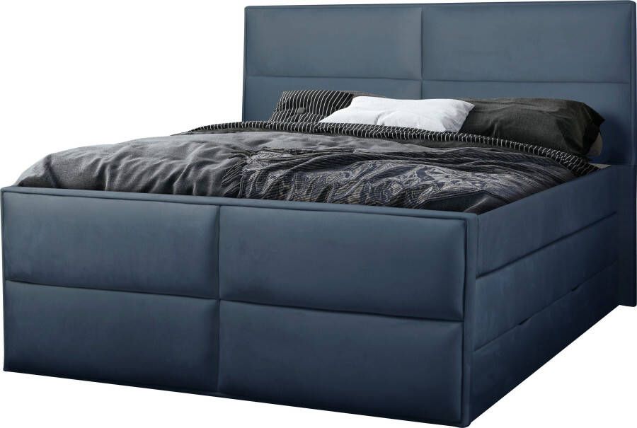 Places of Style Boxspring Williston incl. topmatras en bedkist in 4 breedten 2 matrassoorten