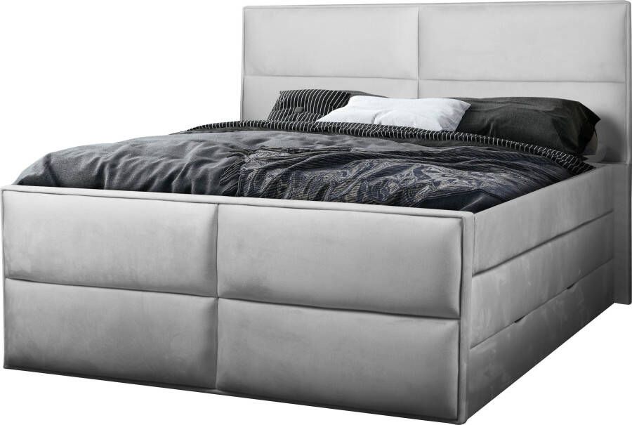 Places of Style Boxspring Williston incl. topmatras en bedkist in 4 breedten 2 matrassoorten