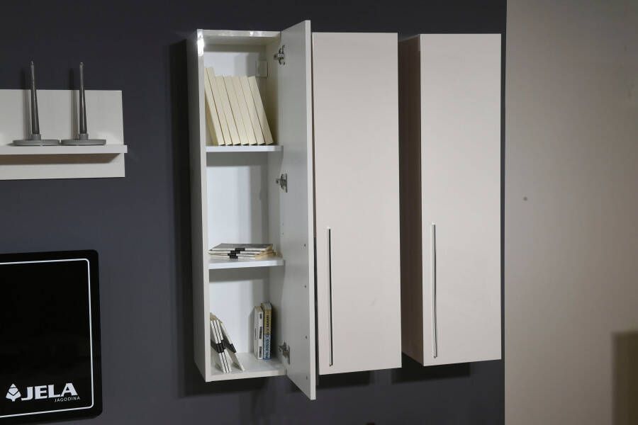 Places of Style Hangende vitrinekast Piano UV gelakt soft-close functie hoogte 115 cm breedte 29 7 cm - Foto 9