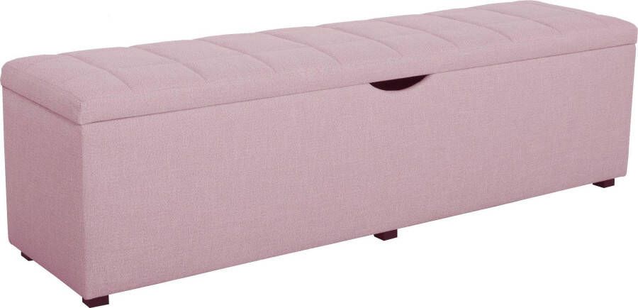 Places of Style Hockerbank Checked met bergruimte breedte 120 cm en 160 cm als bedbank te gebruiken