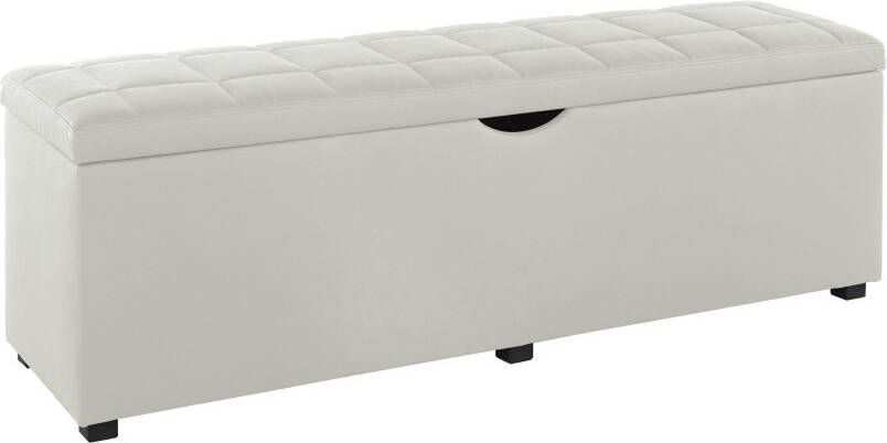 Places of Style Hockerbank Checked met bergruimte breedte 120 cm en 160 cm als bedbank te gebruiken