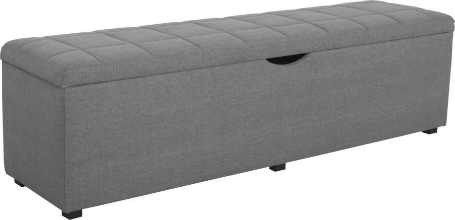 Places of Style Hockerbank Checked met bergruimte breedte 120 cm en 160 cm als bedbank te gebruiken