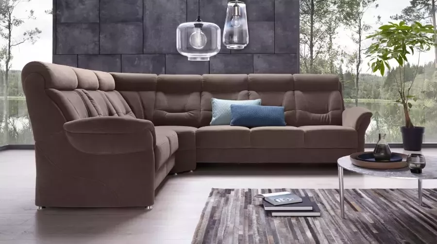 Places of Style Hoekbank Lagomera met verstelbare hoofdsteun naar keuze met slaapfunctie bedkist en verstelbare rugleuning