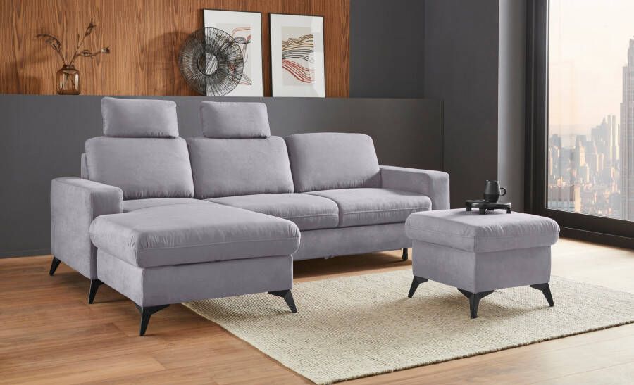 Places of Style Hoekbank Lolland L-vorm Naar keuze met slaapfunctie en bedkist binnenvering - Foto 11
