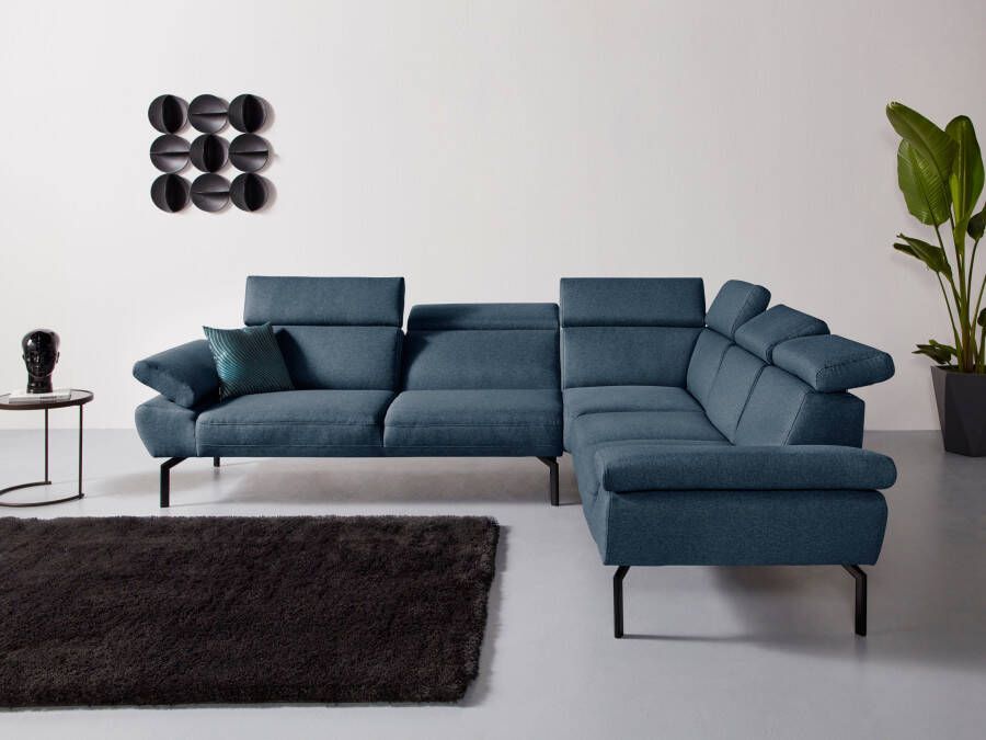 Places of Style Hoekbank Trapino Luxus L-Form naar keuze met verstelbare rugleuning luxe-microvezel in leer-look - Foto 10