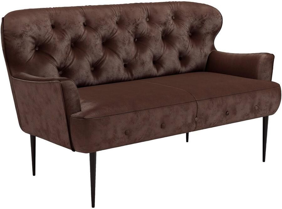 Places of Style 2-zitsbank Amber met capitonnage in verschillende stofsoorten - Foto 4