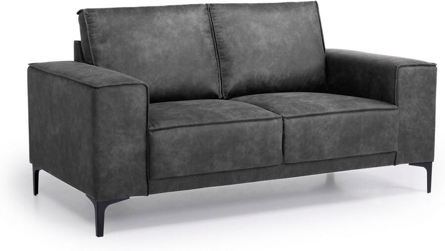 Places of Style 2-zitsbank Compact bank Oland structuur platweefsel luxe microvezel bouclé - Foto 3