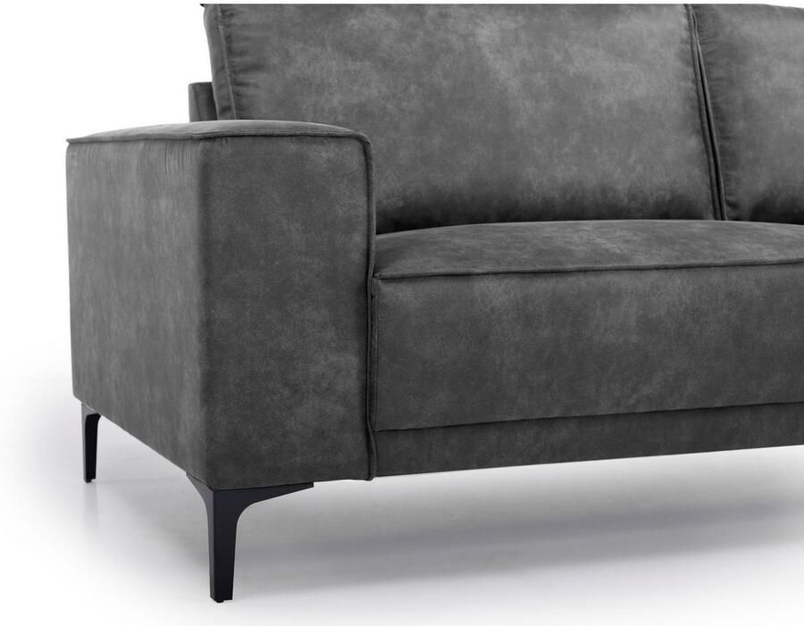 Places of Style 2-zitsbank Compact bank Oland structuur platweefsel luxe microvezel bouclé