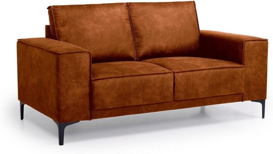 Places of Style 2-zitsbank Compact bank Oland structuur platweefsel luxe microvezel bouclé - Foto 3