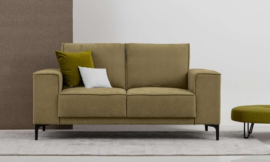 Places of Style 2-zitsbank Compact bank Oland structuur platweefsel luxe microvezel bouclé - Foto 9