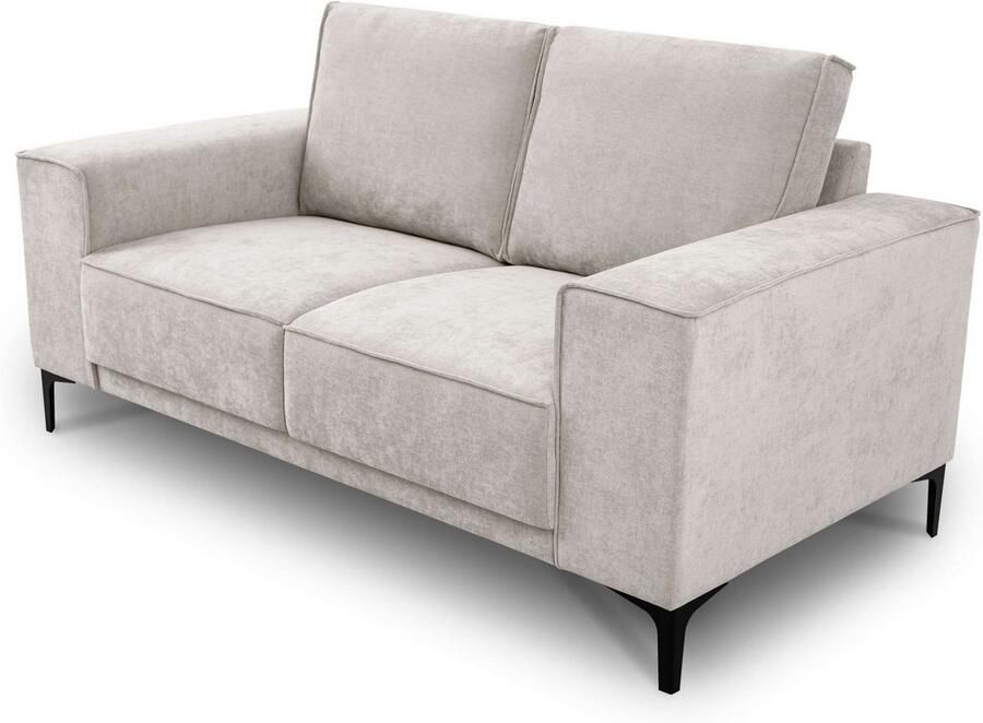 Places of Style 2-zitsbank Compact bank Oland structuur platweefsel luxe microvezel bouclé - Foto 2