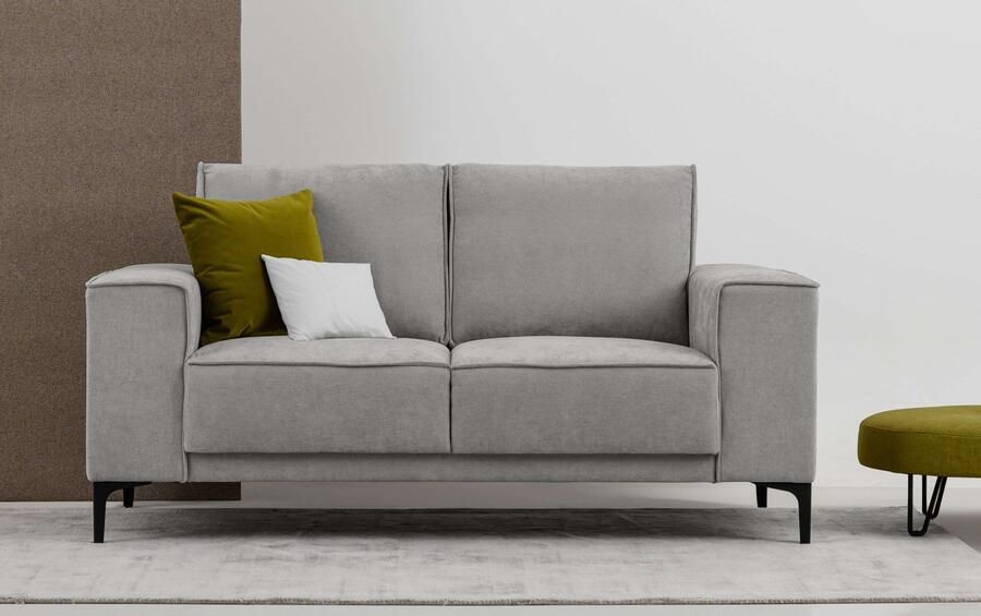 Places of Style 2-zitsbank Compact bank Oland structuur platweefsel luxe microvezel bouclé - Foto 9