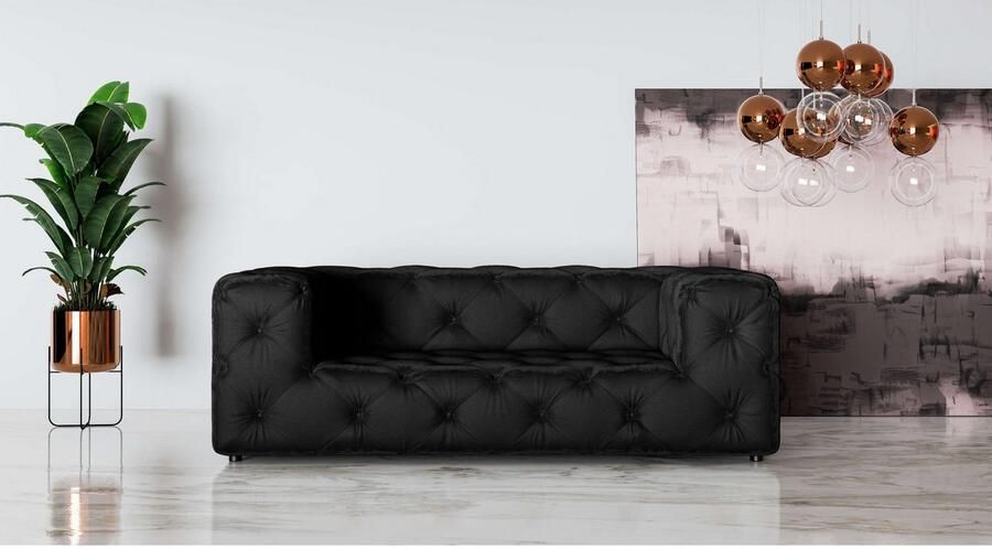 Places of Style 2-zitsbank FOLLINA 2-zits bank met klassieke chesterfield knoopverwerking - Foto 2