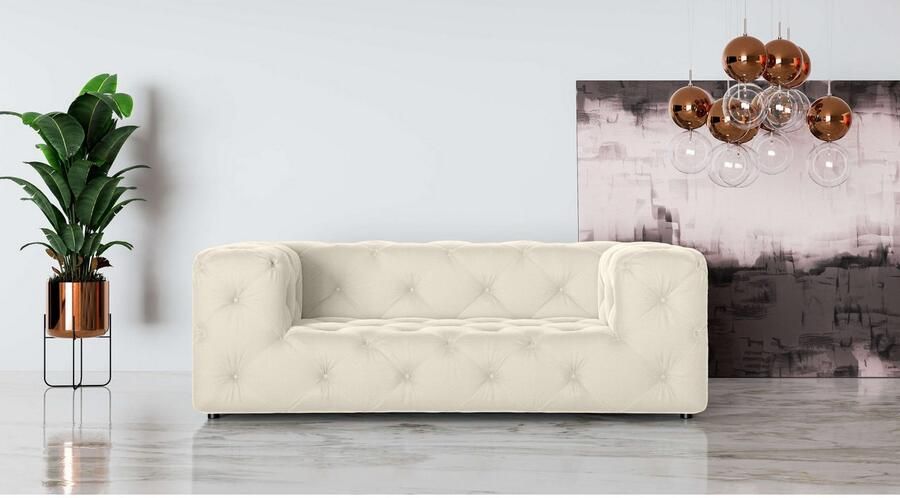 Places of Style 2-zitsbank FOLLINA 2-zits bank met klassieke chesterfield knoopverwerking - Foto 2