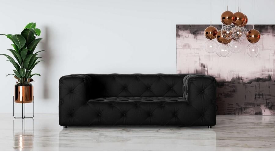 Places of Style 2-zitsbank FOLLINA 2-zits bank met klassieke chesterfield knoopverwerking - Foto 2