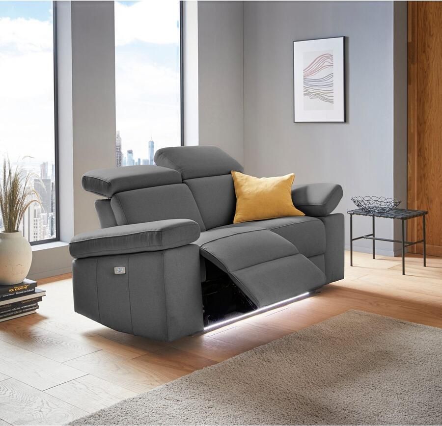 Places of Style 2-zitsbank Kilado met relaxfunctie verstelbare armleuning verstelbare hoofdsteun