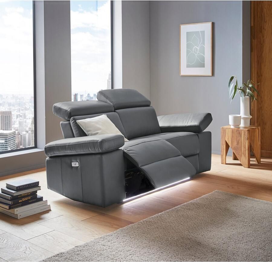 Places of Style 2-zitsbank Kilado met relaxfunctie verstelbare armleuning verstelbare hoofdsteun