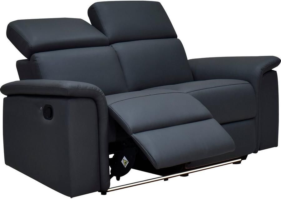 Home affaire 2-zitsbank Pareli 172 cm handmatige en elektrische relaxfunctie USB hoofdsteunverstelling LED in echt leer kunstleer web - Foto 6
