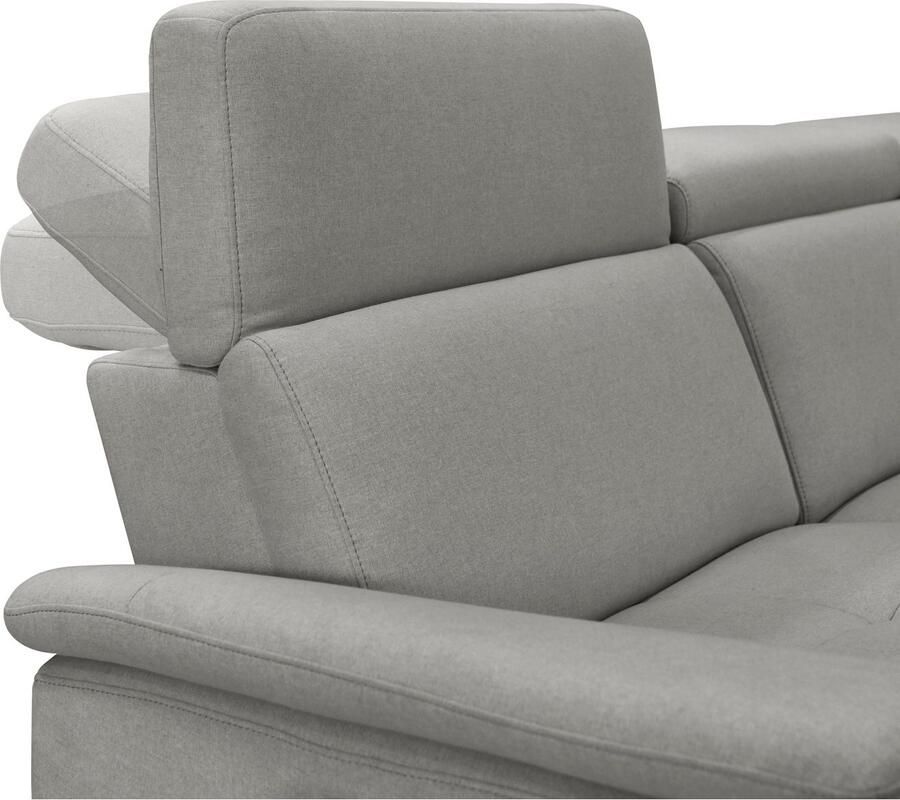 Home affaire 3-zitsbank Pareli 229 cm handmatige en elektrische relaxfunctie in 2 zits USB verstelbare hoofdsteun LED-verlichting in echt leer kunstleer geweven stof - Foto 3