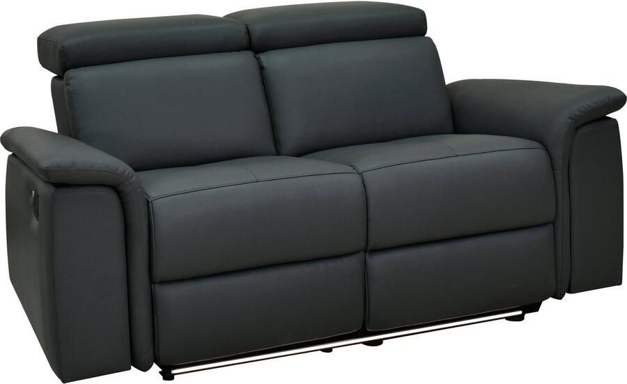 Home affaire 2-zitsbank Pareli 172 cm handmatige en elektrische relaxfunctie USB hoofdsteunverstelling LED in echt leer kunstleer web - Foto 8