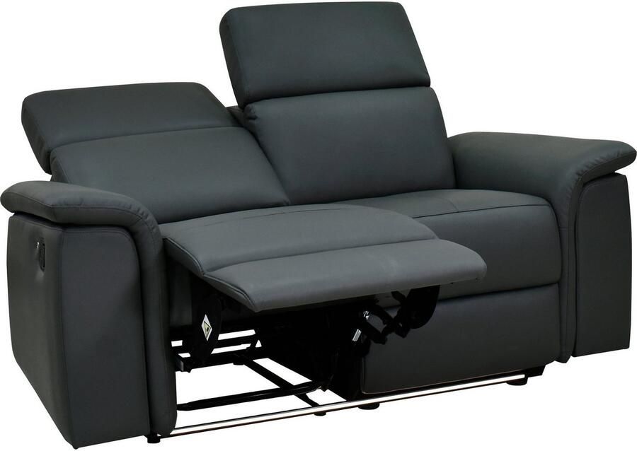 Home affaire 2-zitsbank Pareli 172 cm handmatige en elektrische relaxfunctie USB hoofdsteunverstelling LED in echt leer kunstleer web - Foto 5