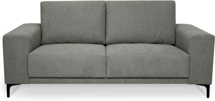 Places of Style 2-zitsbank Xander Breedte 164 cm weefstof softtouch chenille zwarte metalen poten - Foto 5