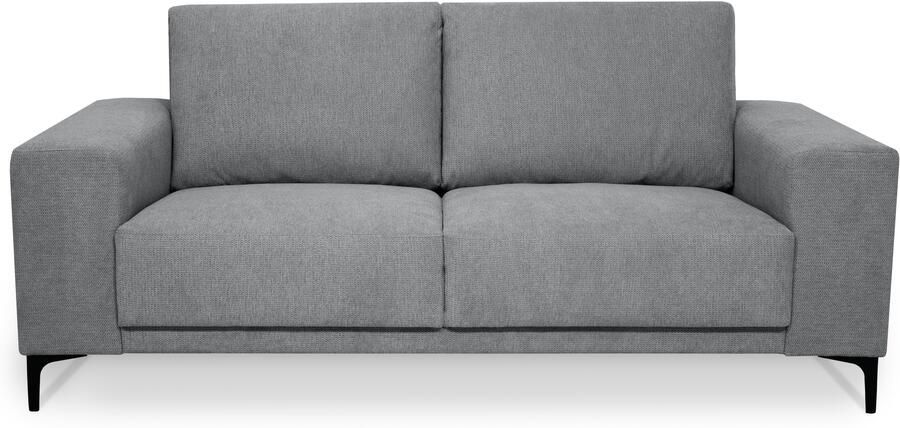 Places of Style 2-zitsbank Xander Breedte 164 cm weefstof softtouch chenille zwarte metalen poten - Foto 6