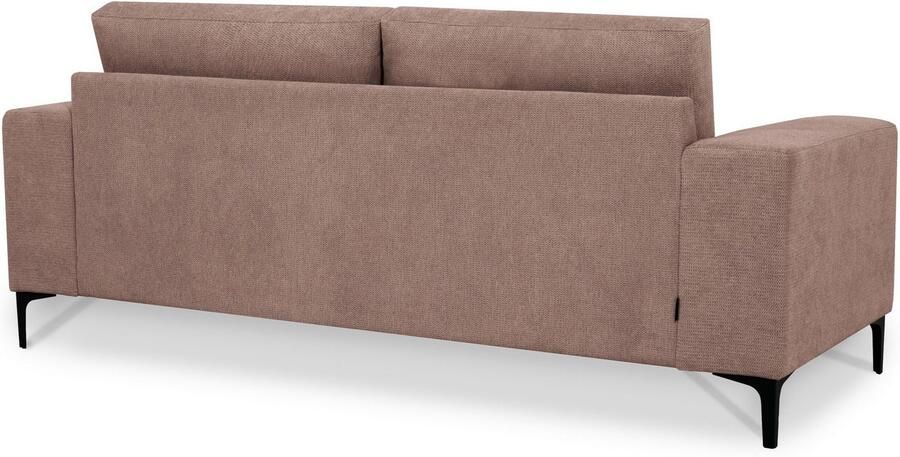 Places of Style 2-zitsbank Xander Breedte 164 cm weefstof softtouch chenille zwarte metalen poten - Foto 4