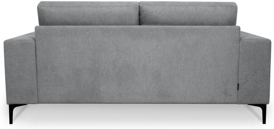 Places of Style 2-zitsbank Xander Breedte 164 cm weefstof softtouch chenille zwarte metalen poten - Foto 5