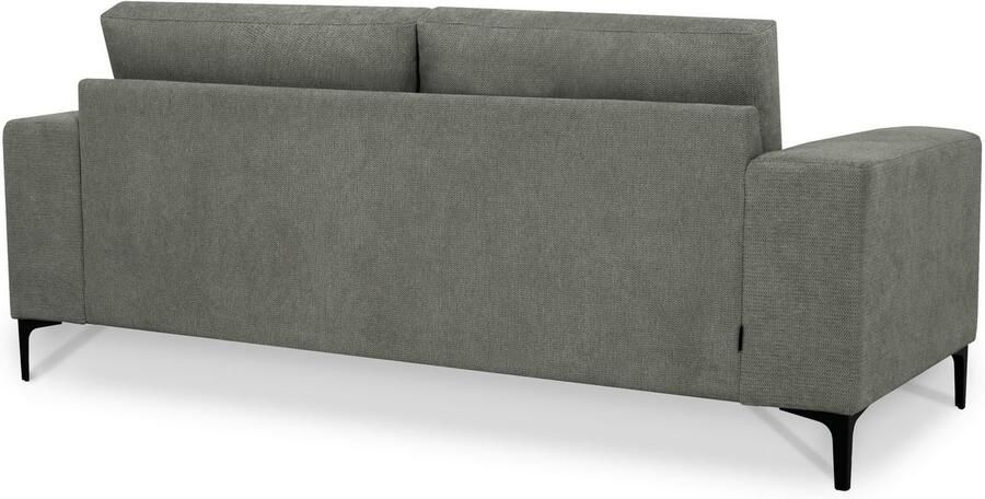 Places of Style 2-zitsbank Xander Breedte 164 cm weefstof softtouch chenille zwarte metalen poten - Foto 4