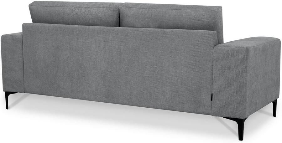 Places of Style 2-zitsbank Xander Breedte 164 cm weefstof softtouch chenille zwarte metalen poten - Foto 4