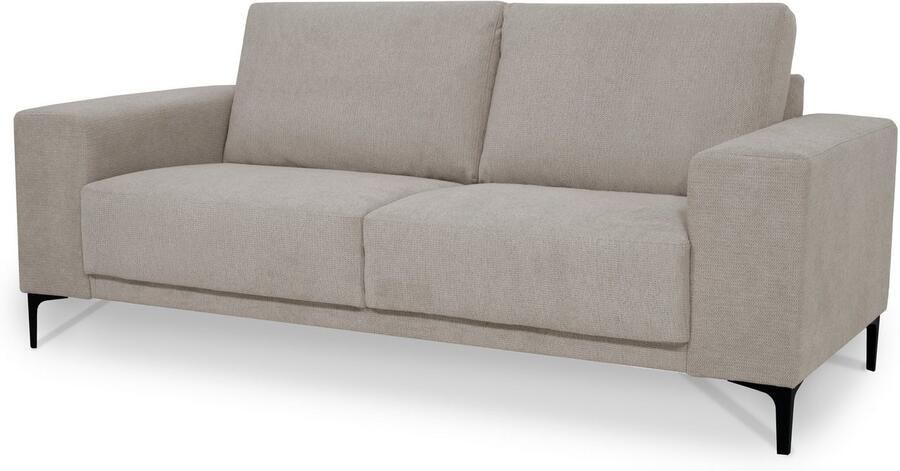 Places of Style 2-zitsbank Xander Breedte 164 cm weefstof softtouch chenille zwarte metalen poten - Foto 3